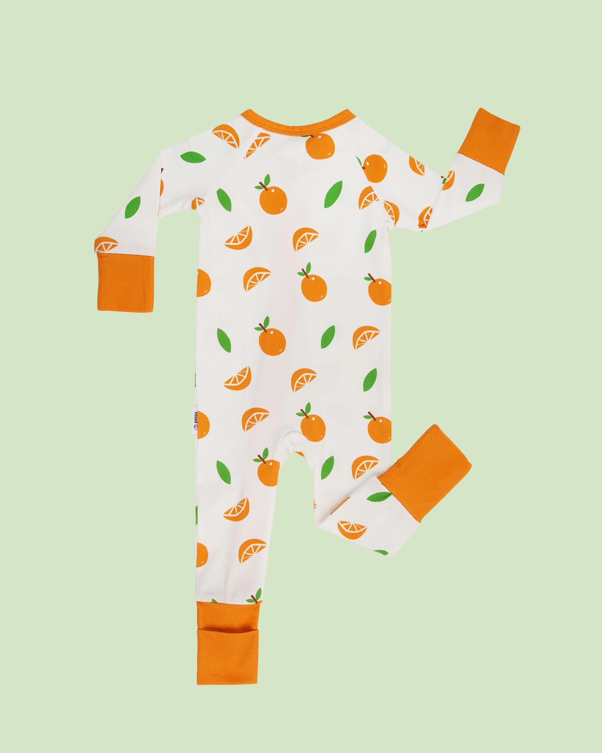 organic cotton baby coverall romper mandarin - back view