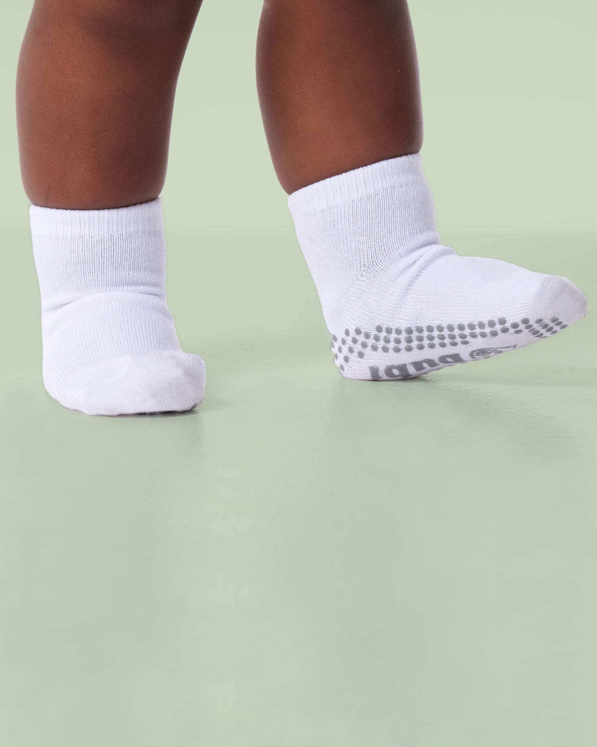 cotton baby socks - close-up baby legs