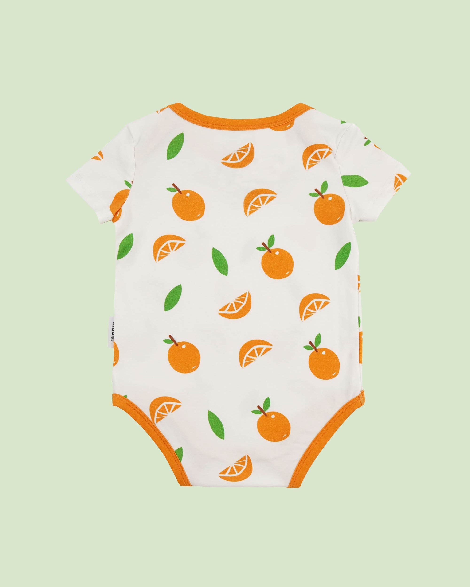 organic cotton bodysuit mandarins - back view