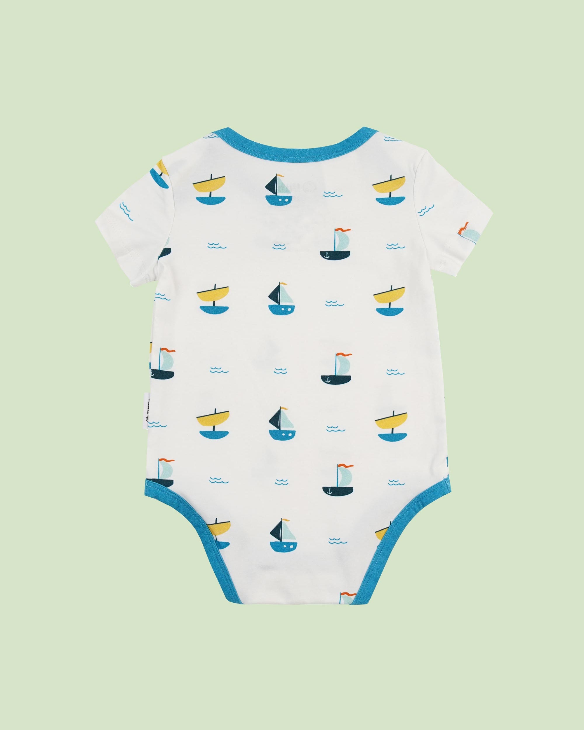 organic cotton bodysuit ships - back view