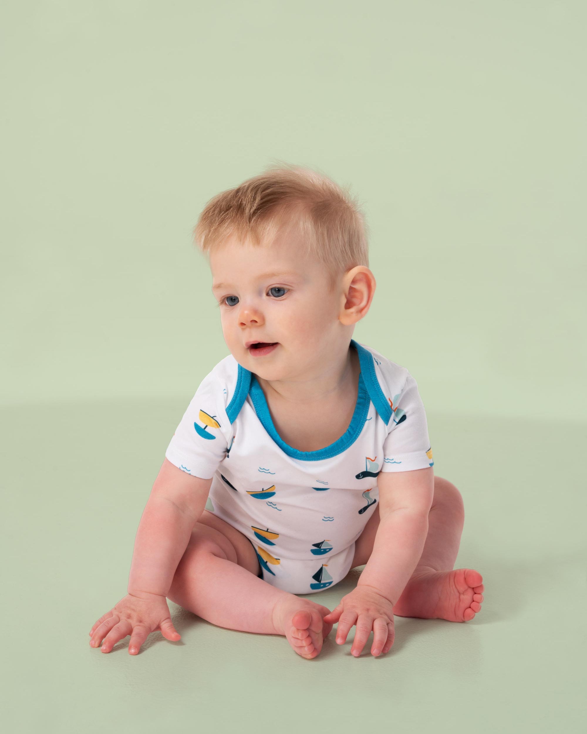 organic cotton bodysuit ships - boy