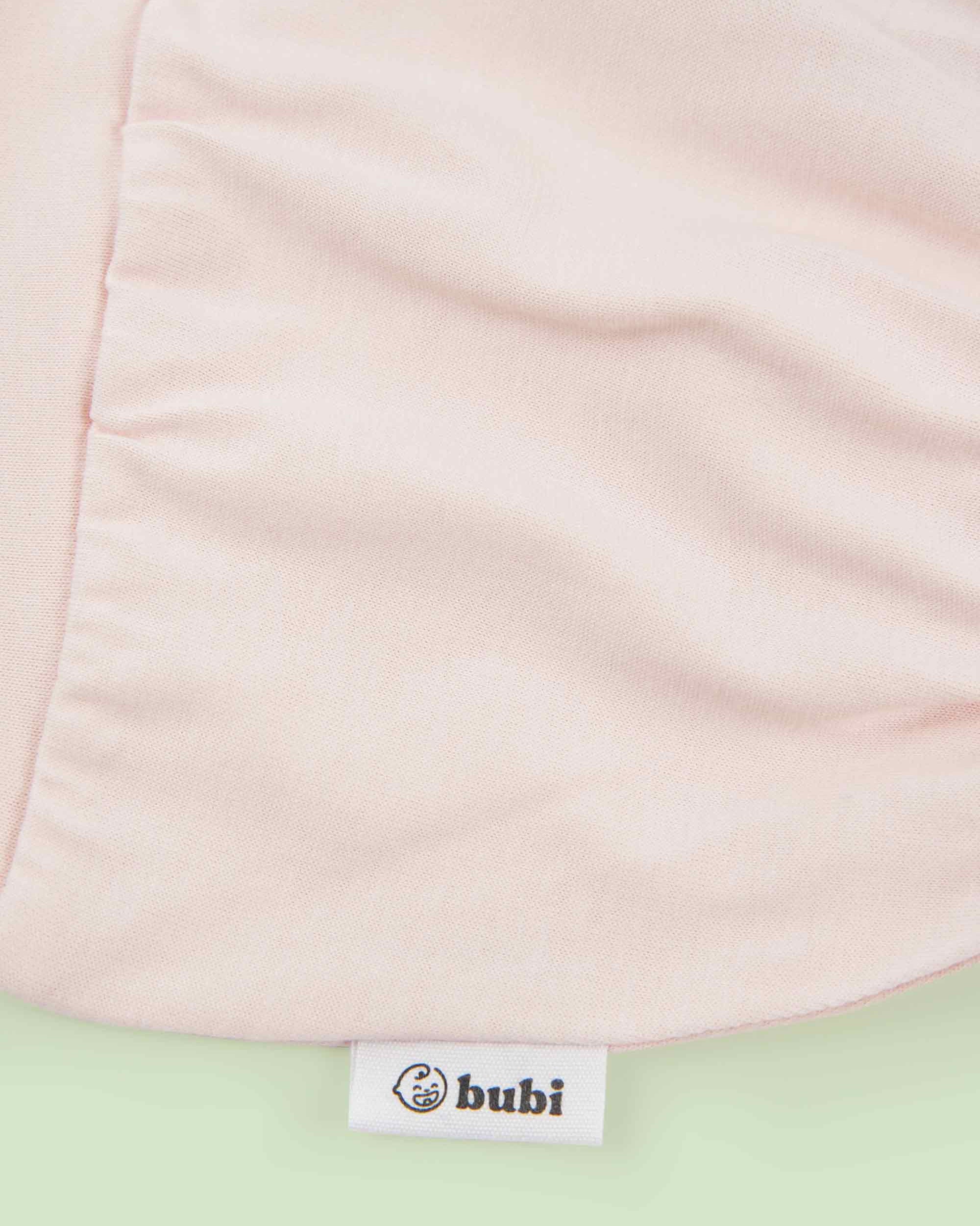 organic cotton baby shorts in pink - close-up
