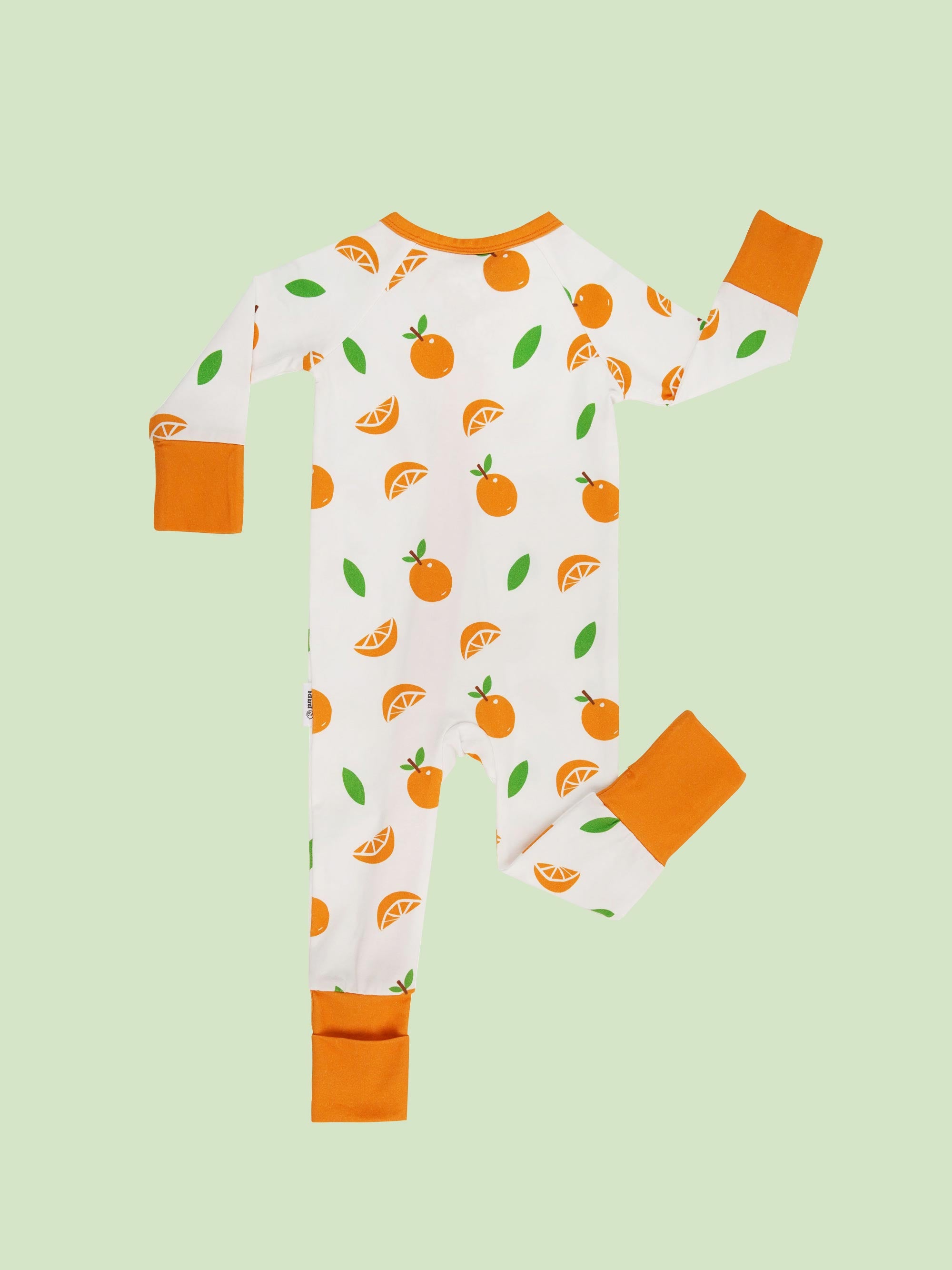 organic cotton baby coverall romper mandarin - back view