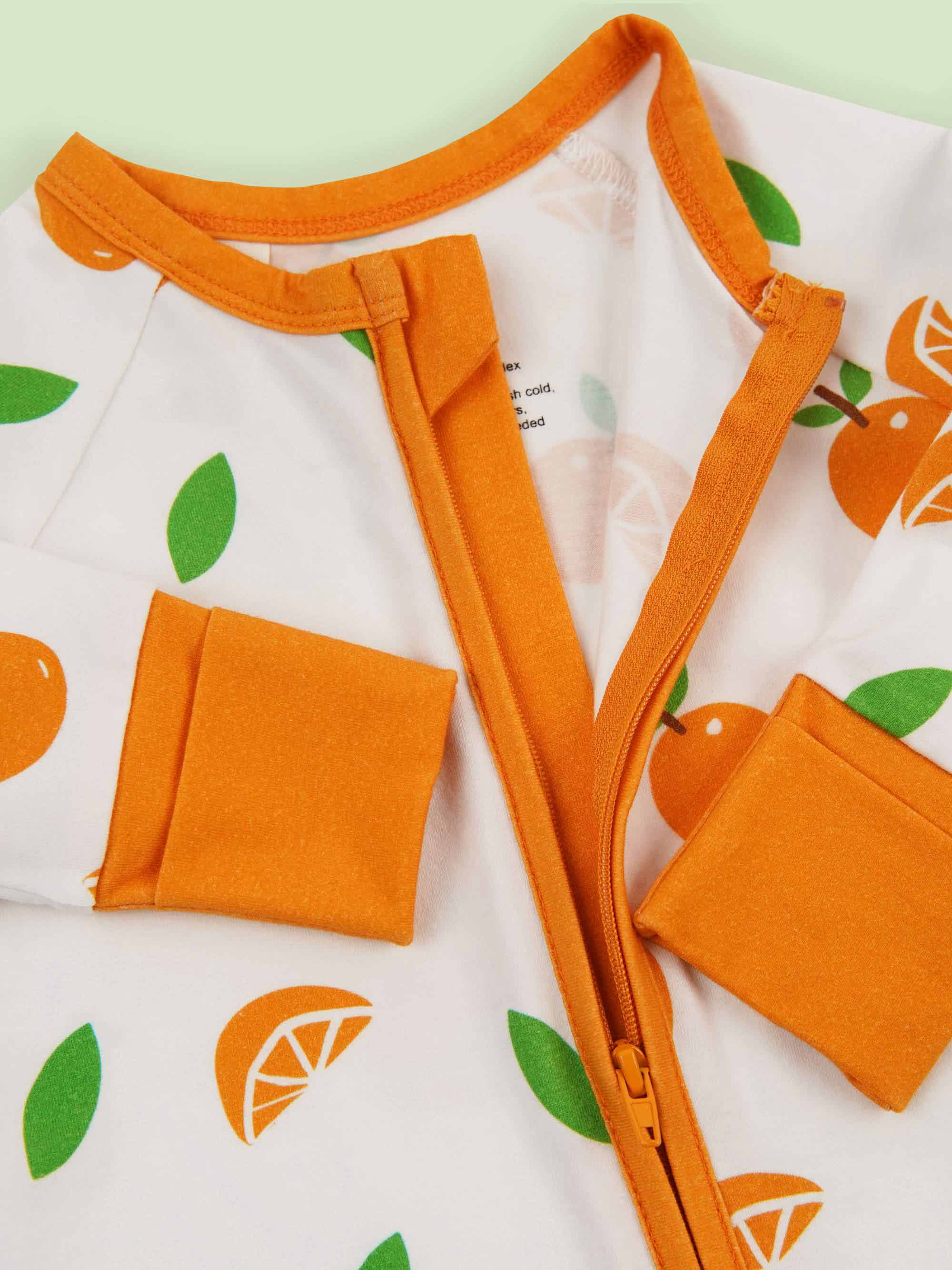 organic cotton baby coverall romper mandarin - upper view