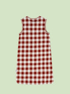 bamboo baby sleeping bag squares pattern - back view