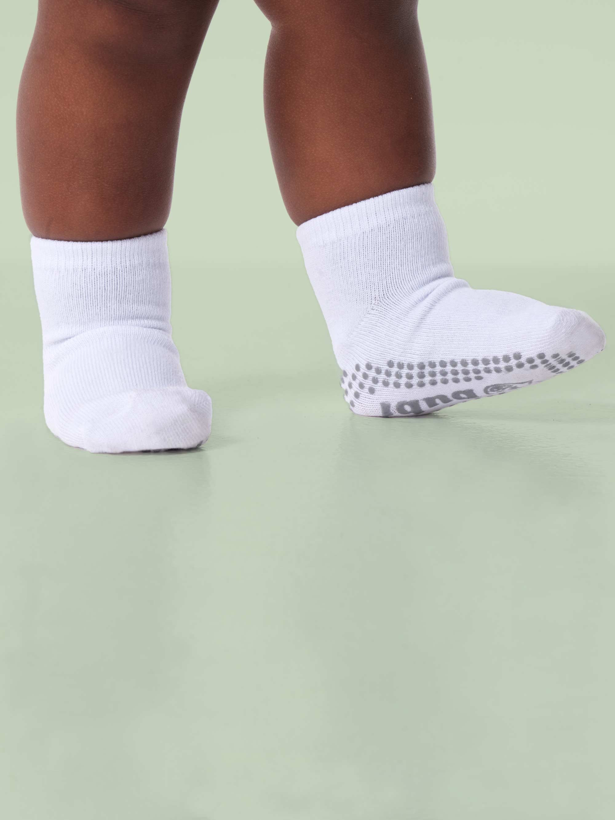 cotton baby socks - close-up baby legs