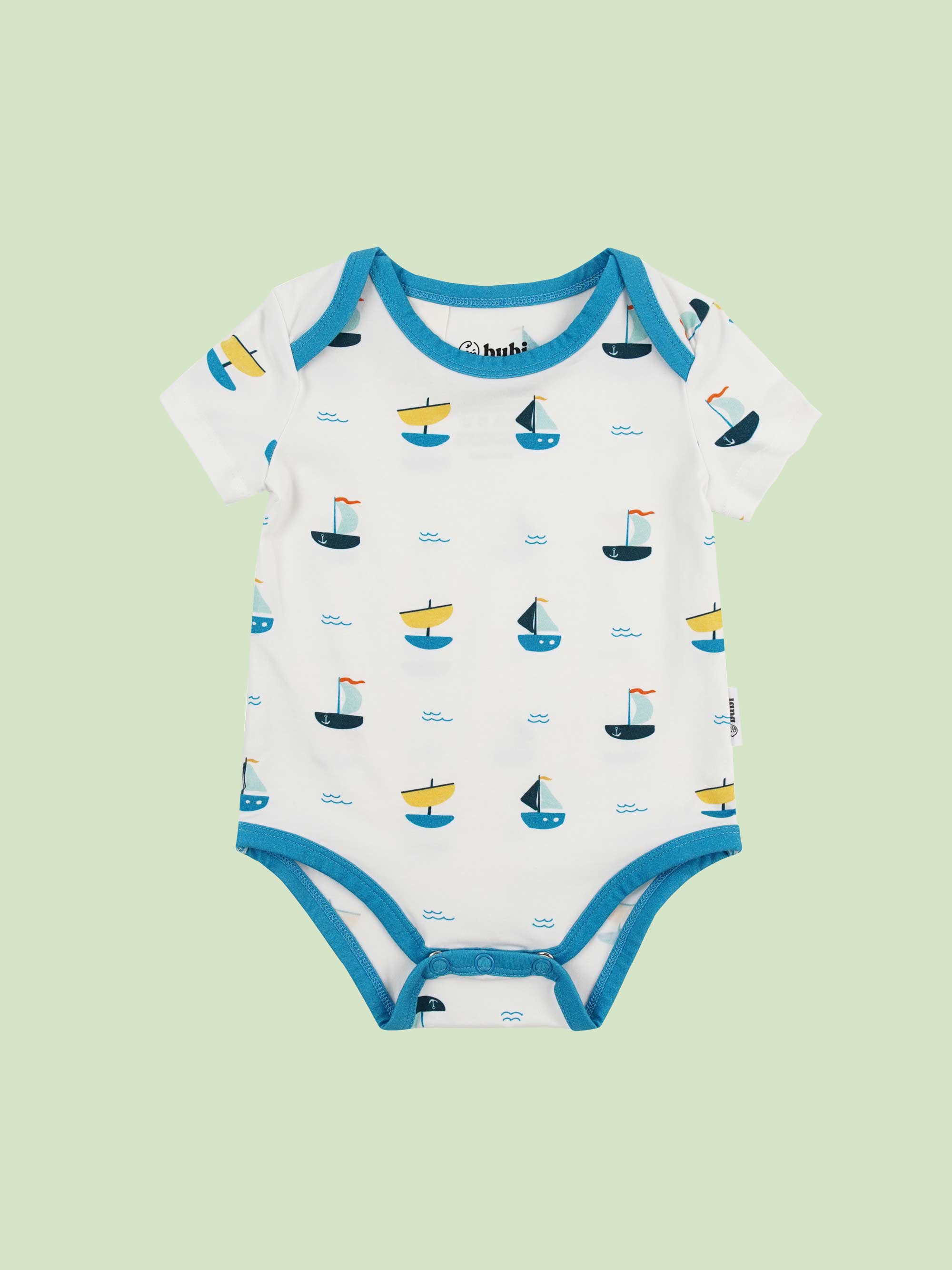 organic cotton bodysuit ships - front view