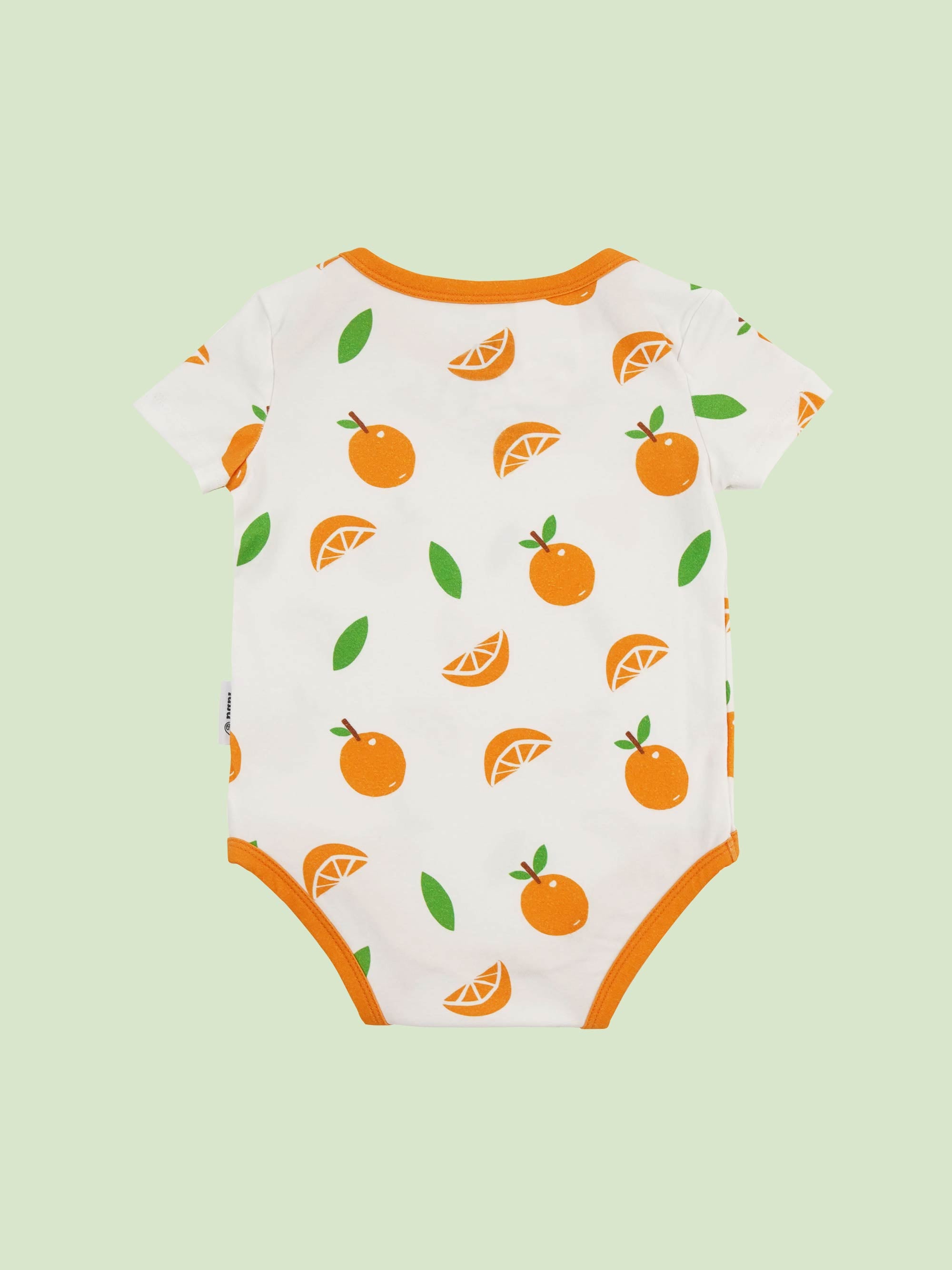 organic cotton bodysuit mandarins - back view
