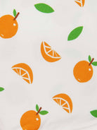 organic cotton bodysuit mandarins - close-up view