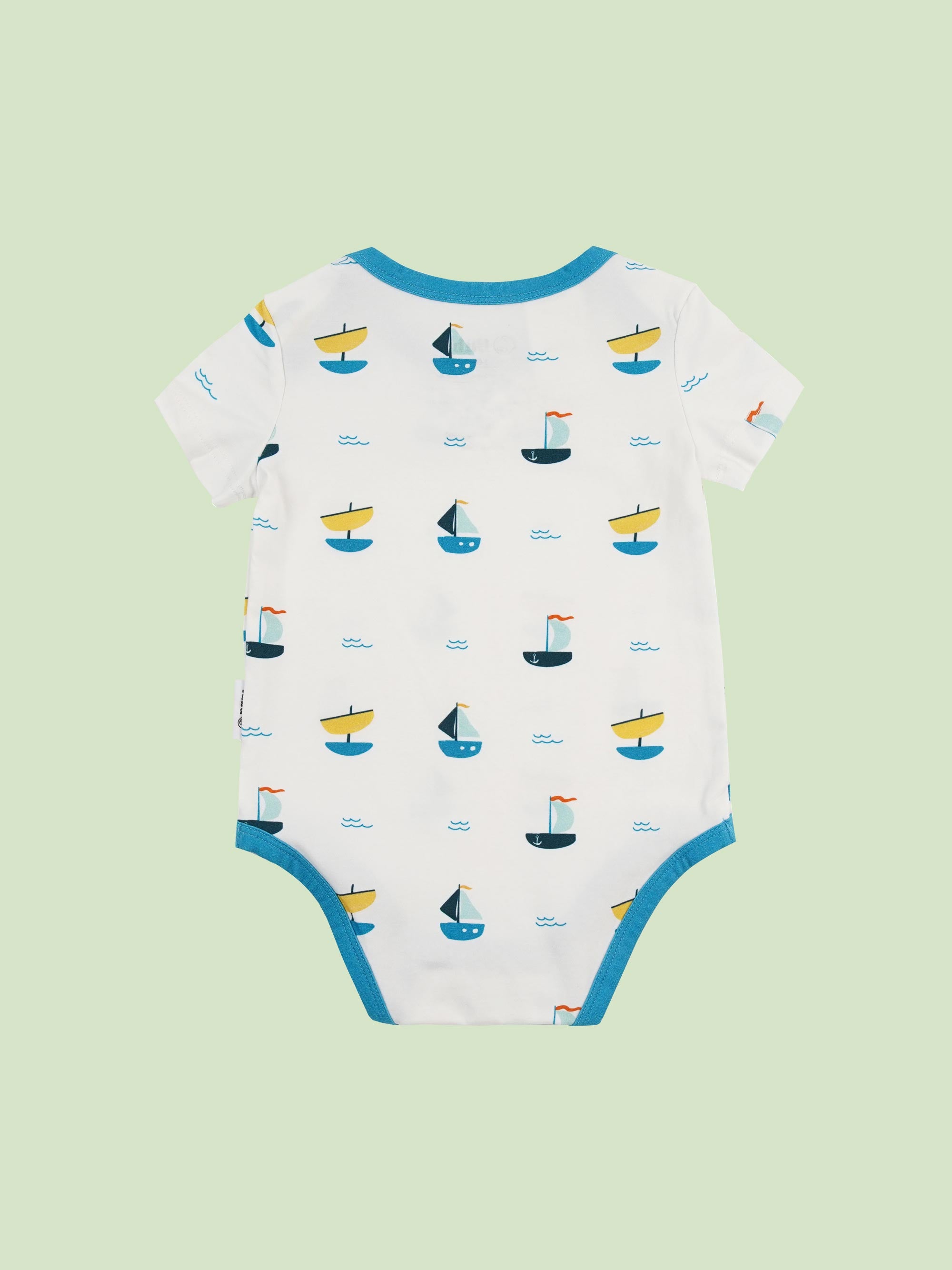 organic cotton bodysuit ships - back view