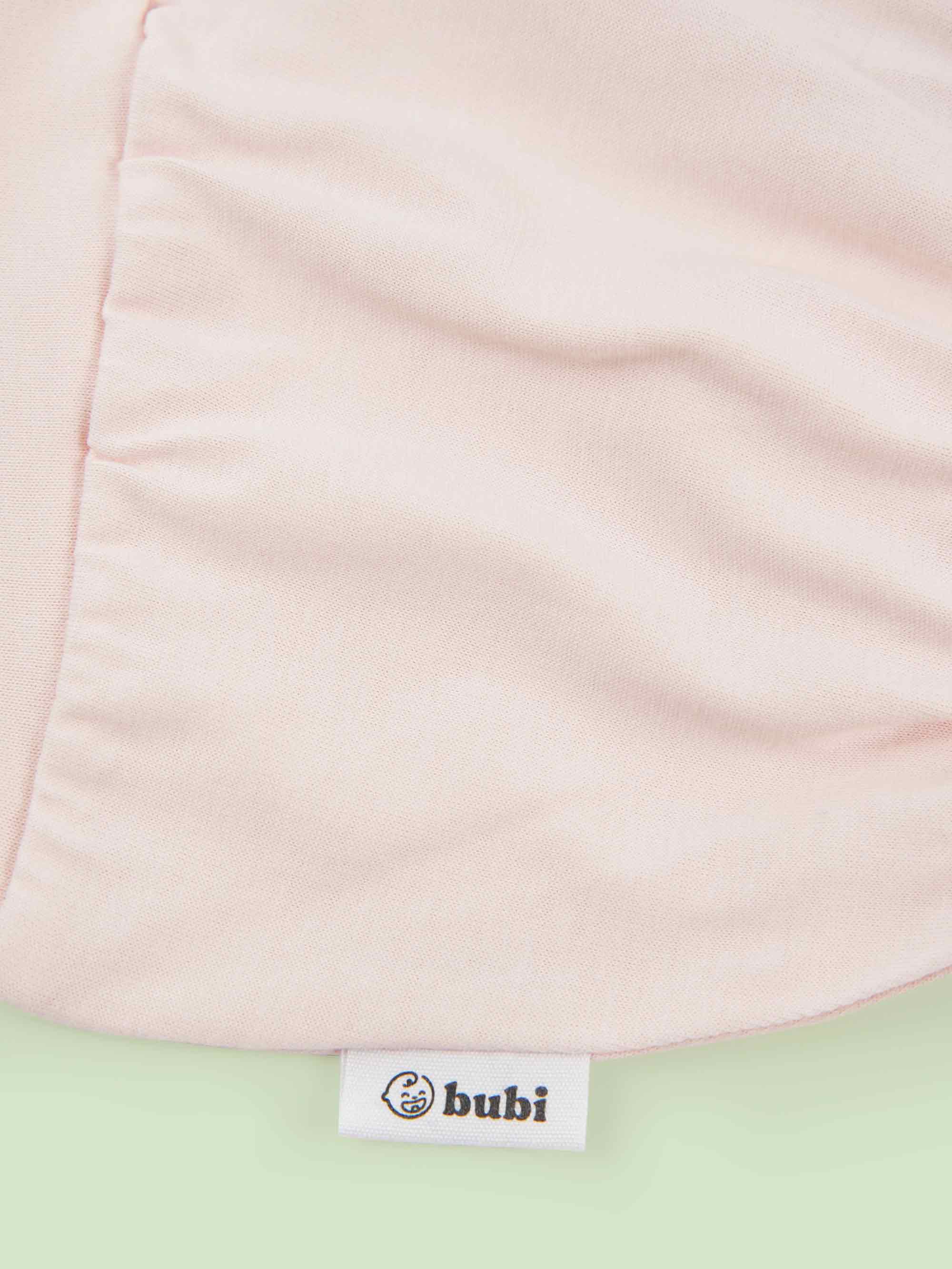organic cotton baby shorts in pink - close-up