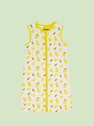organic cotton sleeping bag lemons - front view